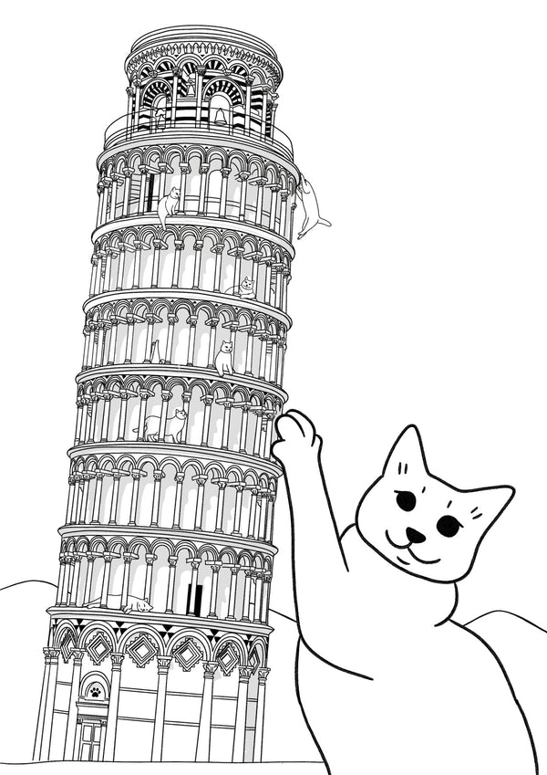 "Leaning tower of Pisa" - Art Print - Catnip