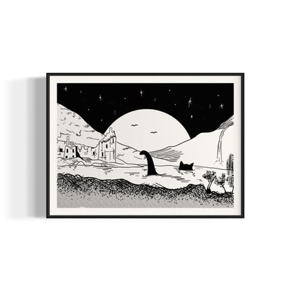 "Loch Ness Meowster" - Art Print - Catnip