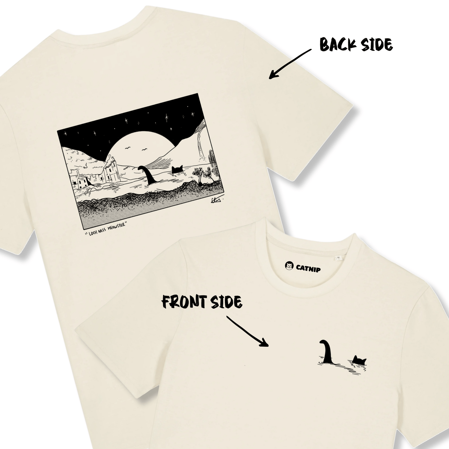 "Loch ness meowster" - Unisex shortsleeve T-shirt - Catnip