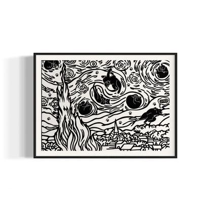 "Starry Night" - Art Print - Catnip