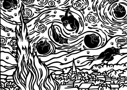 "Starry Night" - Art Print - Catnip