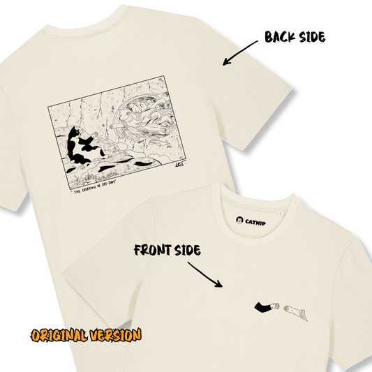 "The Creation of Cat - dam" - Unisex shortsleeve T-shirt - Catnip
