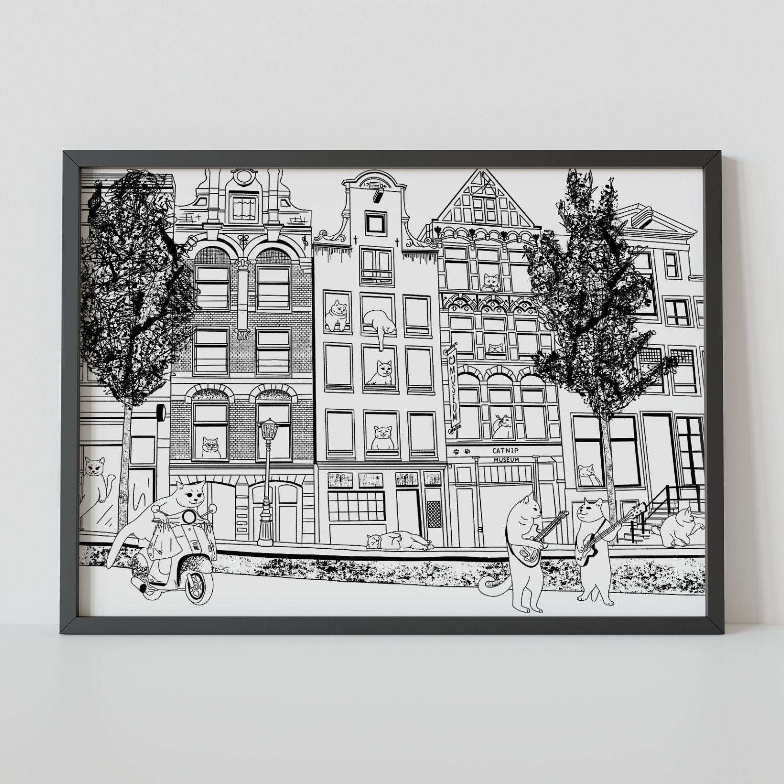 "Amsterdam street view" - Art Print - Catnip