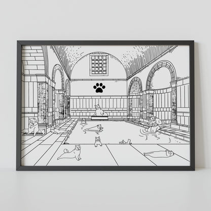 "Bathhouse" - Art Print - Catnip