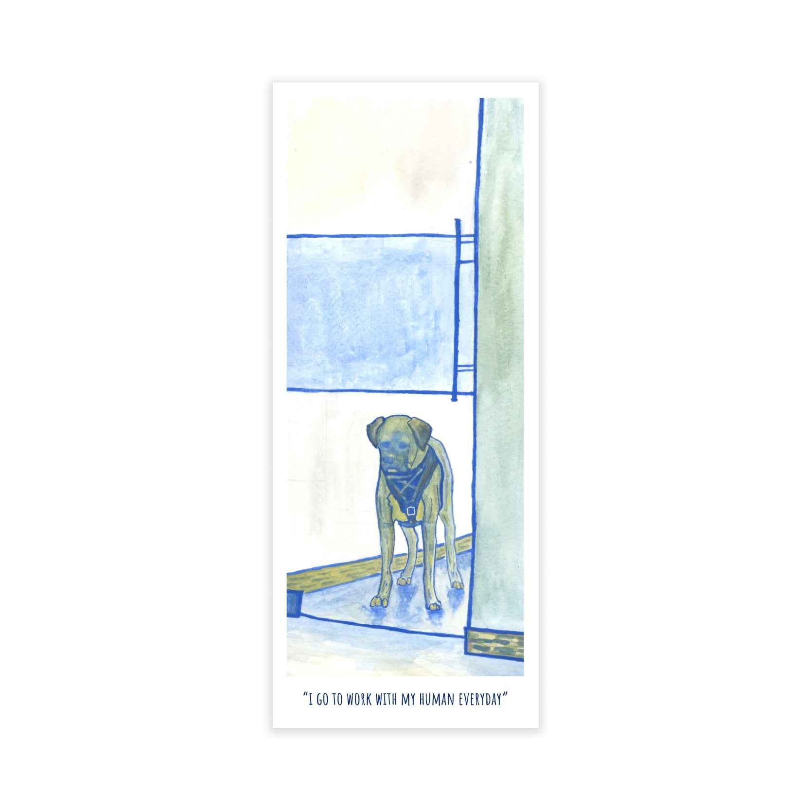 Bookmark - "I go to work with my human" - Christy Chan | Artist