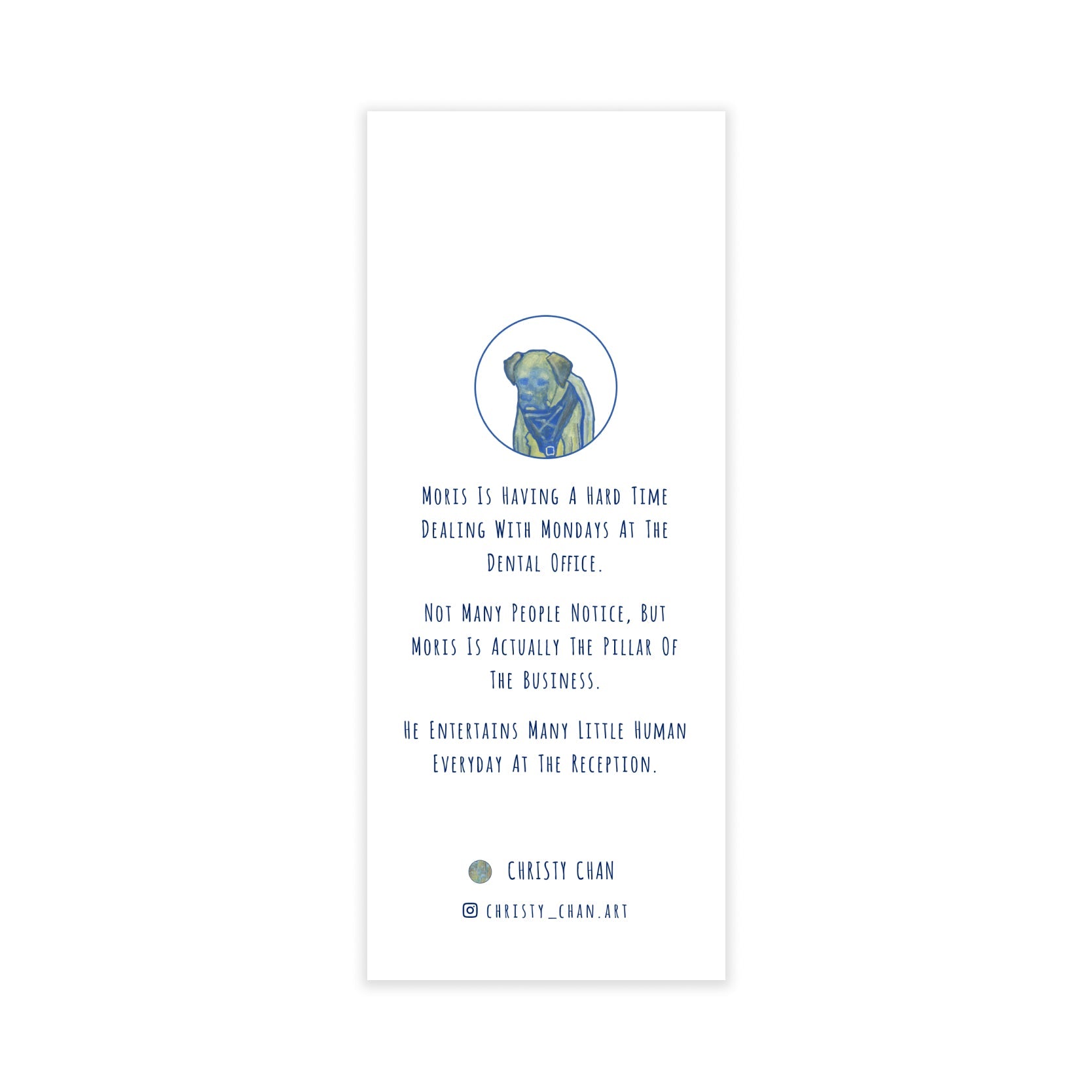 Bookmark - "I go to work with my human" - Christy Chan | Artist