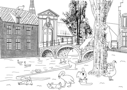 "Bridge in Bruges" - Art Print - Catnip