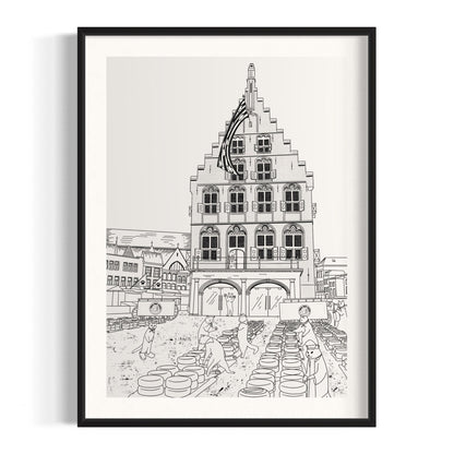 "Gouda cheese market" - Art Print - Catnip