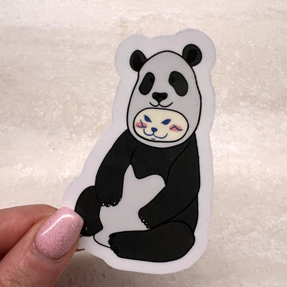 Panda cat | Reusable Sticker, Cat Stickers, Kawaii Sticker, waterbottle Sticker, Laptop Sticker, Tear-proof sticker, Cat in Panda Costume - Christy Chan | Artist