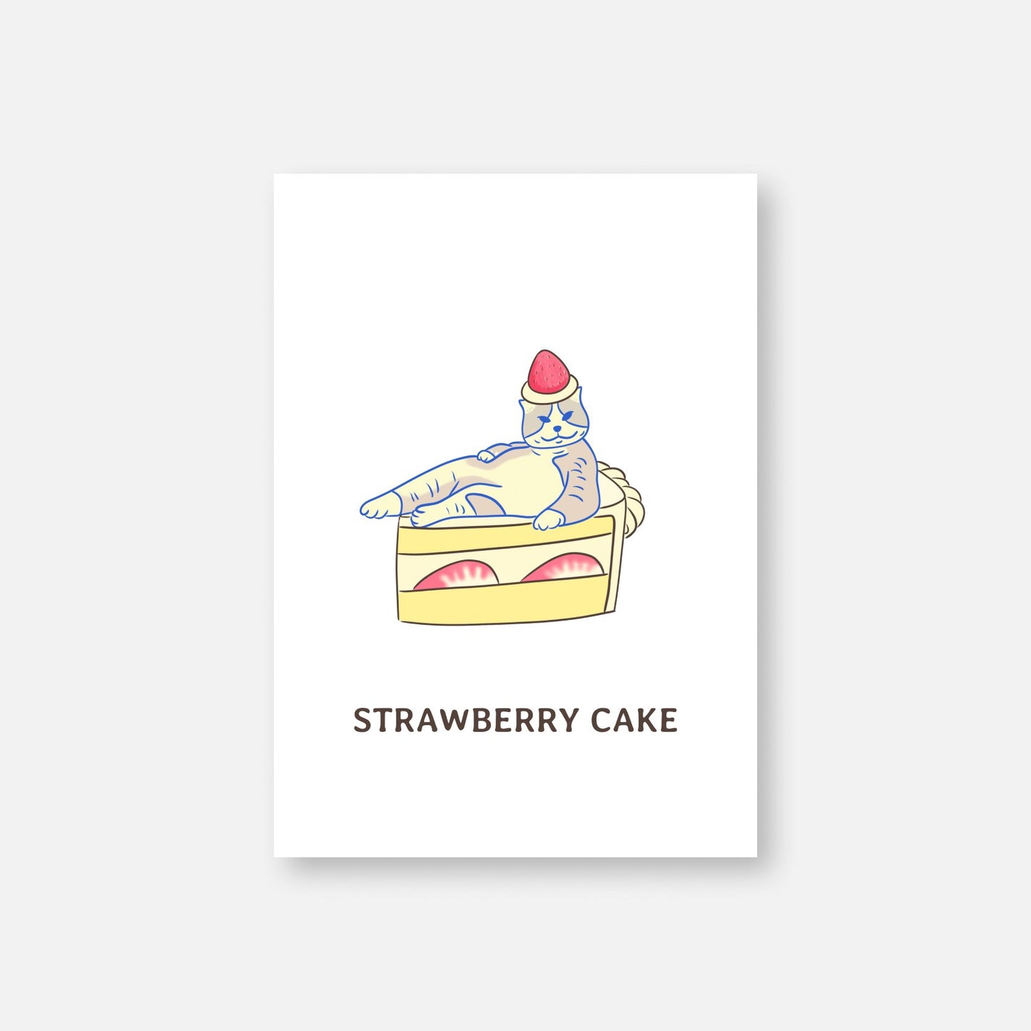 Post card - Strawberry cake - Christy Chan | Artist