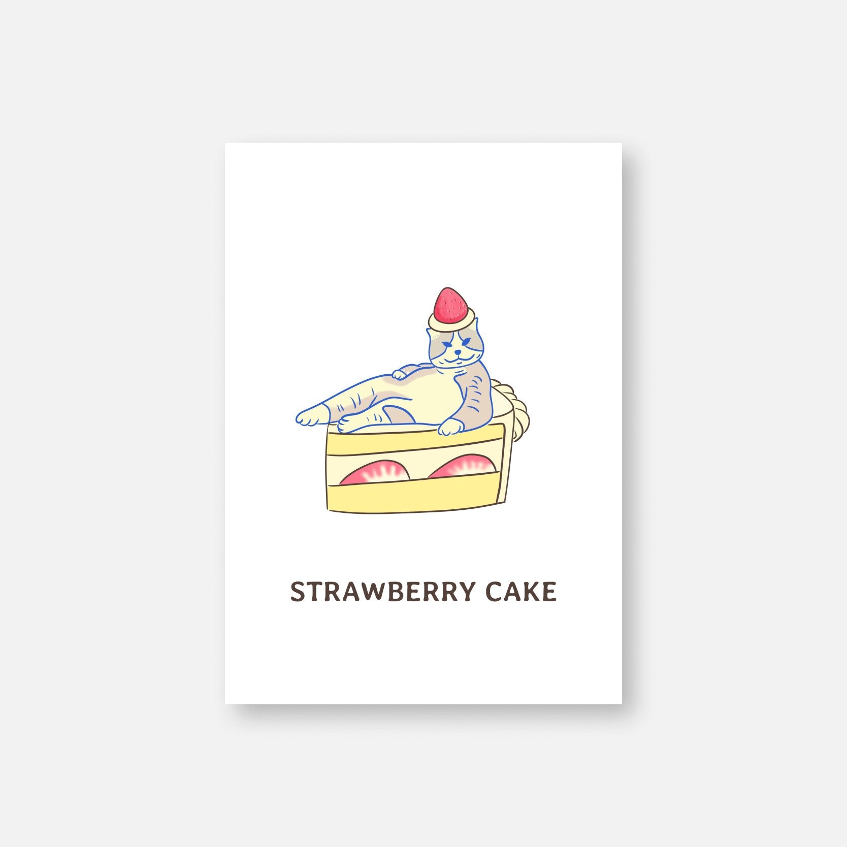 Post card - Strawberry cake - Christy Chan | Artist