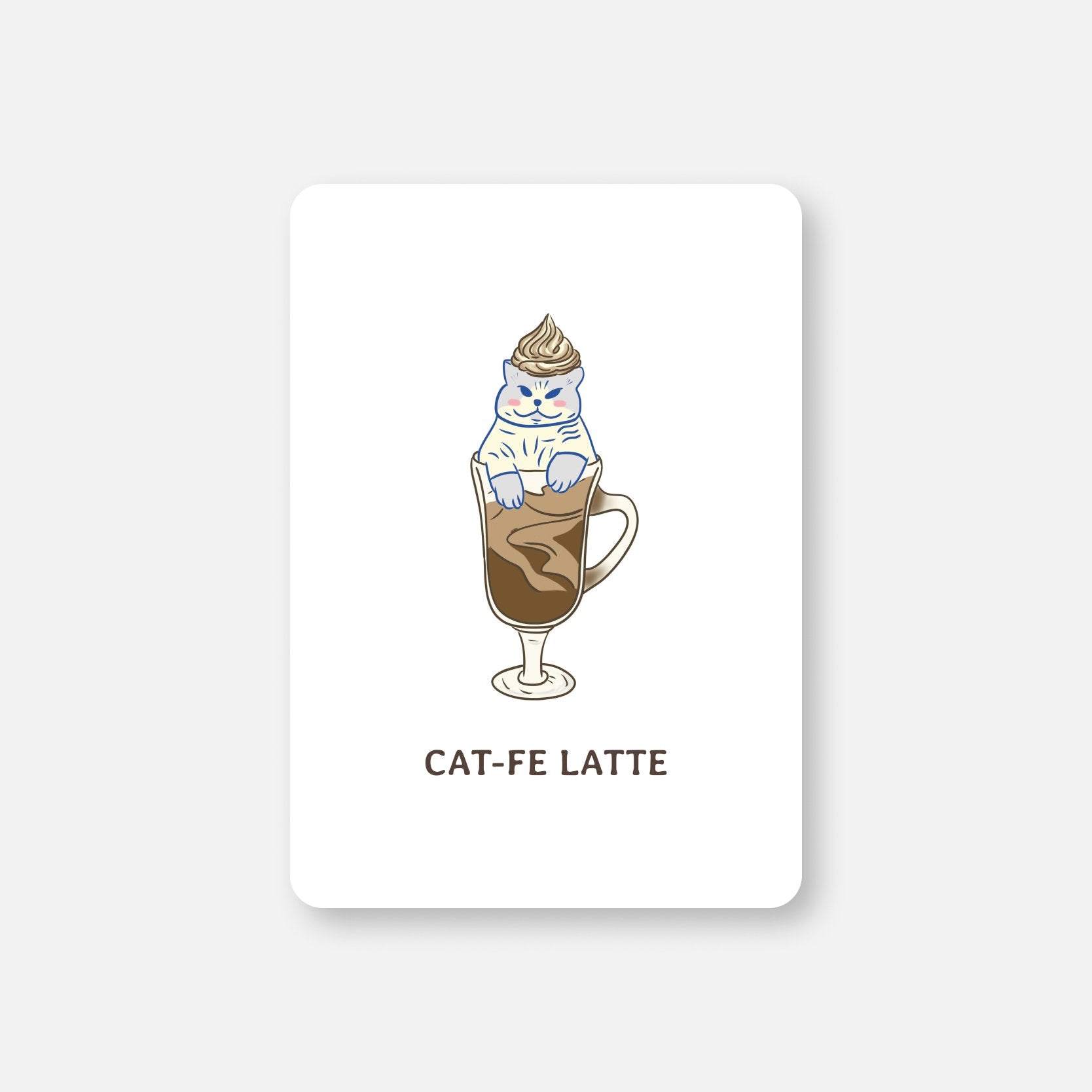 Postcard - Cat-fe latte - Christy Chan | Artist